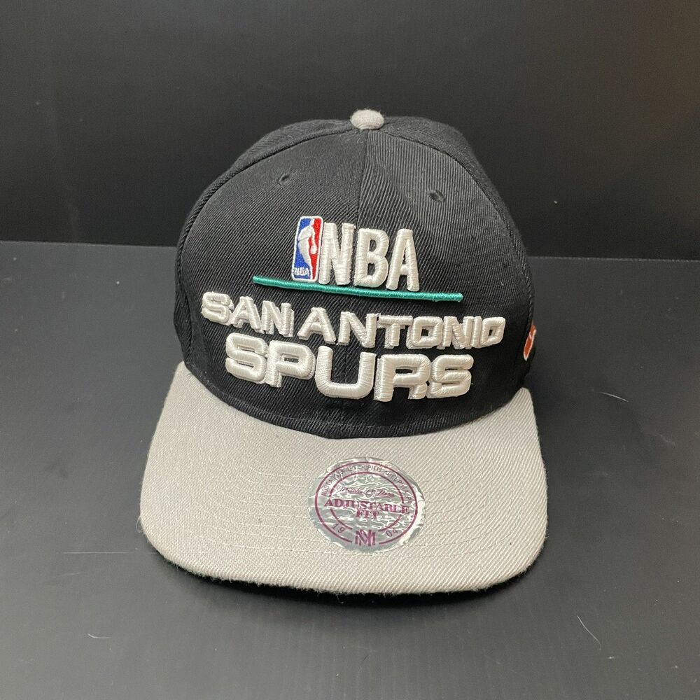 San Antonio Spurs NBA Grey Snapback Mitchell & Ness Hat Cap New Wembanyama